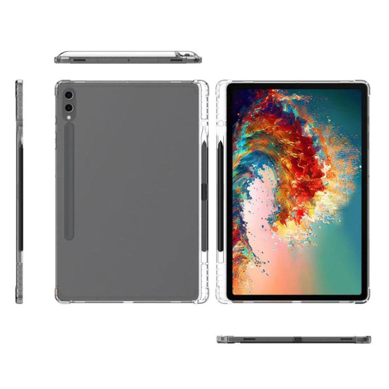 Tok Samsung Galaxy Tab S9 Plus Átlátszó Megerősített Sarkokkal És Ceruzatartóval