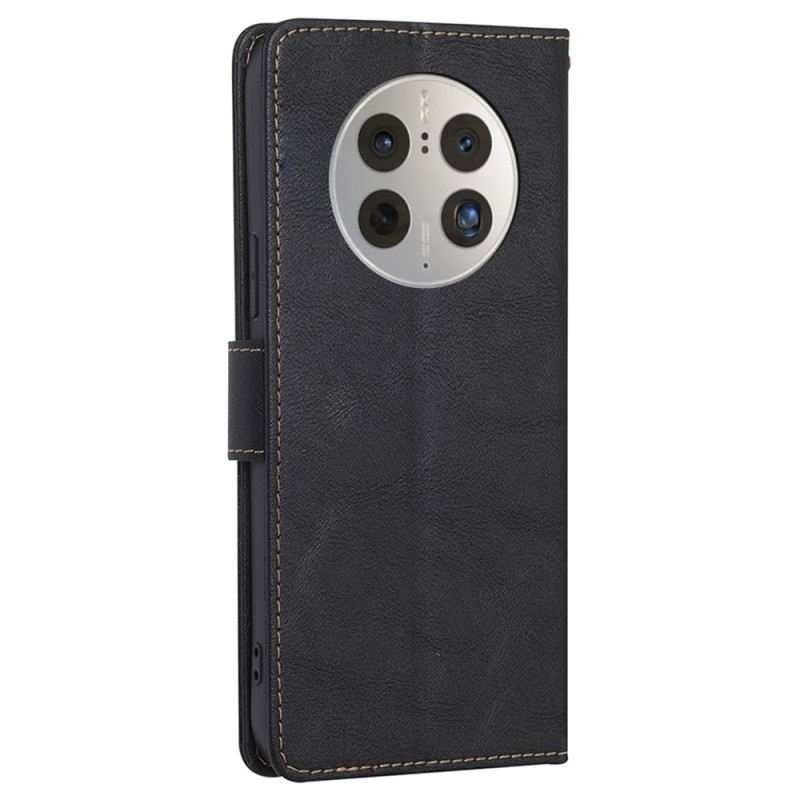 Kinyitható Tokok Huawei Mate 50 Pro Couture Bőr Hatás