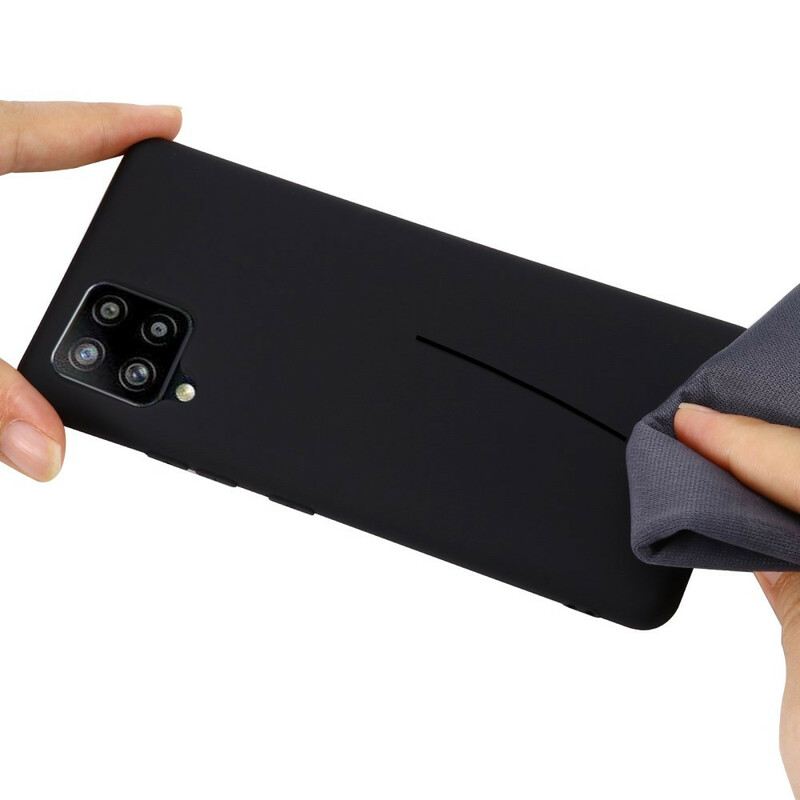 Tok Samsung Galaxy A42 5G Folyékony Szilikon Nyakpánttal