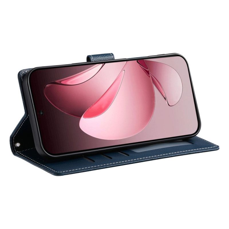 Bőrtok Oppo Reno 14 5g Egyszínű Bőrhatású