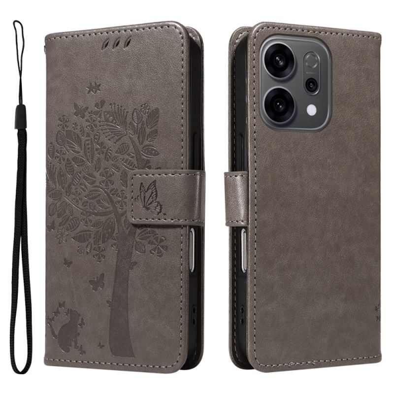 Bőrtok Oppo Reno 14 5g Fa És Macska