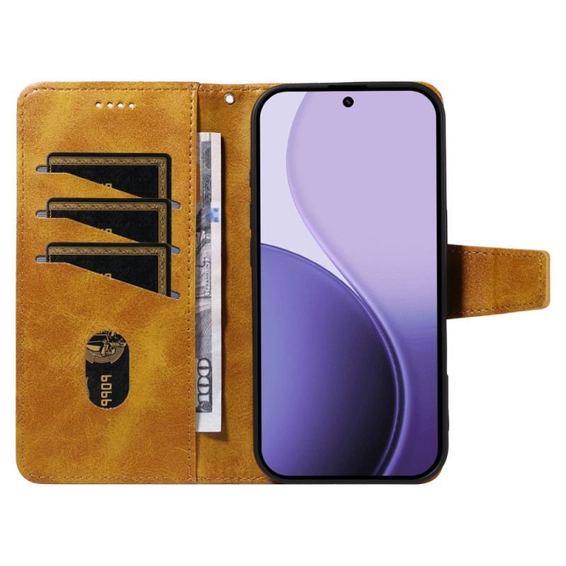 Bőrtok Oppo Reno 14 5g Gyémánt Szegély