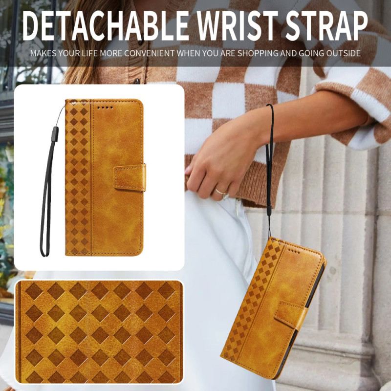 Bőrtok Oppo Reno 14 5g Gyémánt Szegély