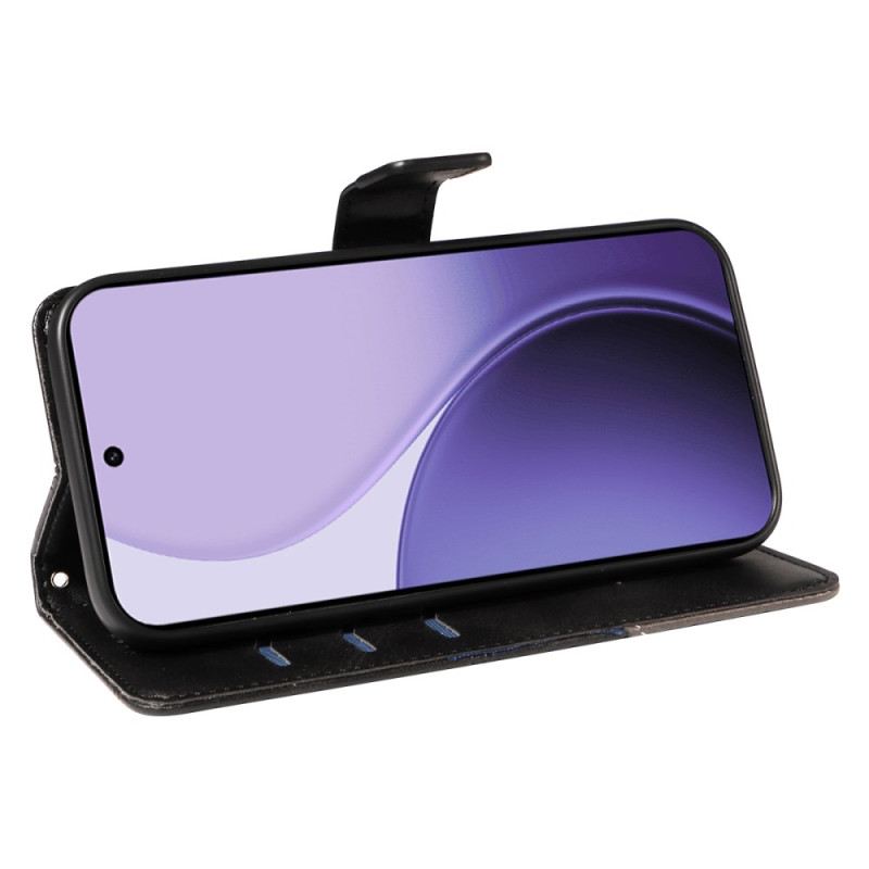 Bőrtok Oppo Reno 14 5g Kéttónusú Vonalak