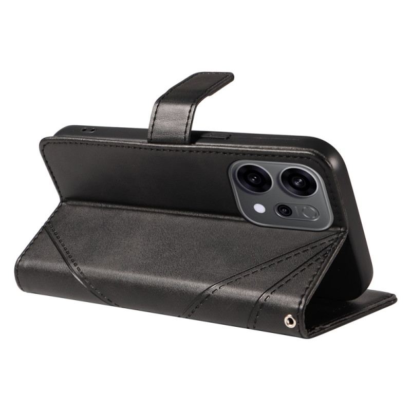 Bőrtok Oppo Reno 14 5g Kéttónusú Vonalak