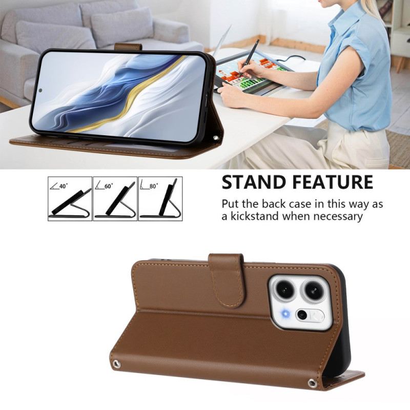 Bőrtok Oppo Reno 14 5g Monokróm