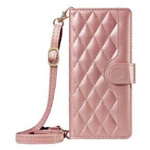 Bőrtok Oppo Reno 14 5g Steppelt Pánttal És Vállpánttal