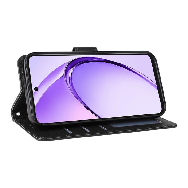 Fliptok Oppo Reno 14 5g Sima Bőrhatású Pánttal