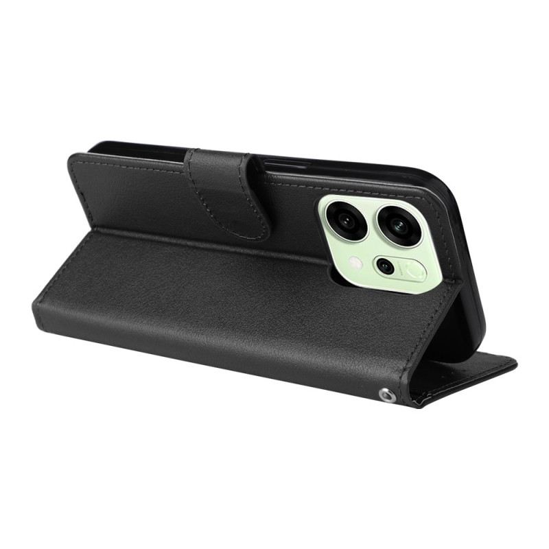 Fliptok Oppo Reno 14 5g Sima Bőrhatású Pánttal