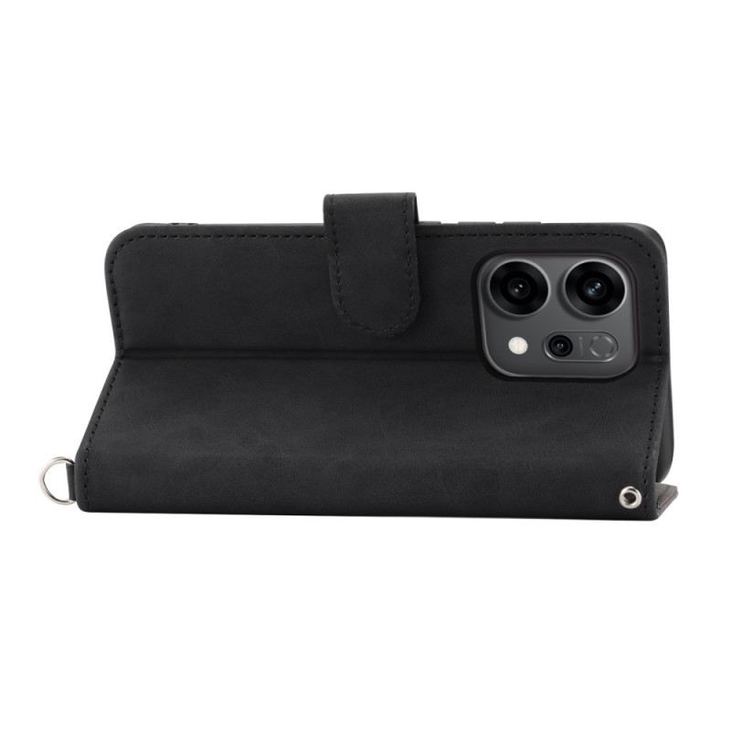 Kinyitható Bőrtok Oppo Reno 14 5g Virágmintás És Pántos