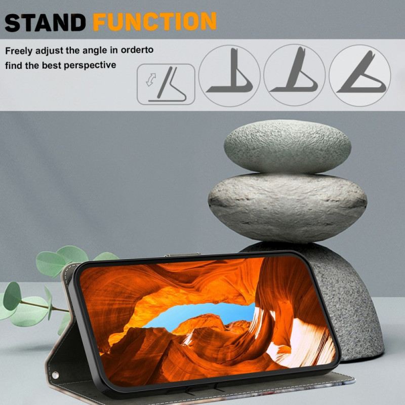 Bőrtok Samsung Galaxy S26 Arany Lótusz