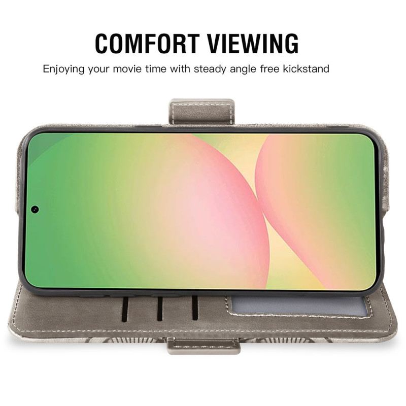 Bőrtok Samsung Galaxy S26 Bazsarózsa Mintás