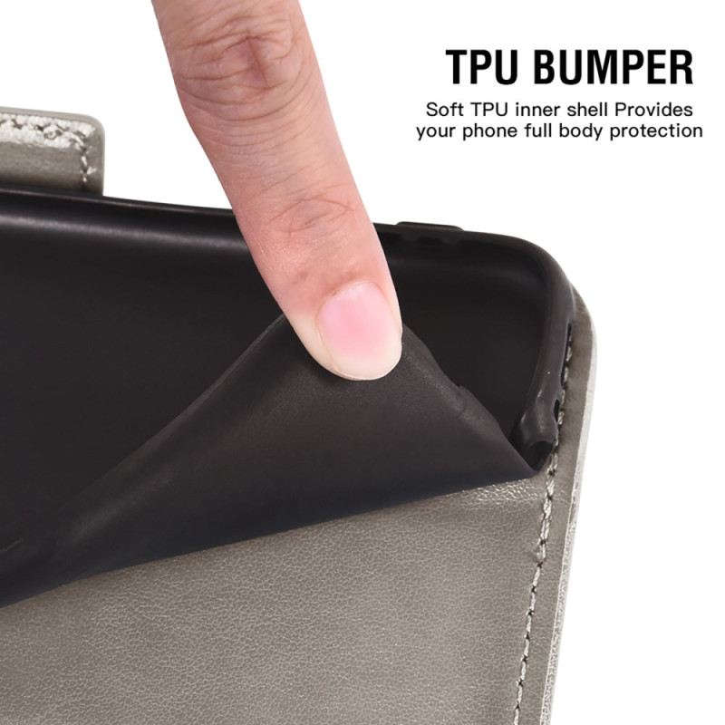 Bőrtok Samsung Galaxy S26 Bazsarózsa Mintás