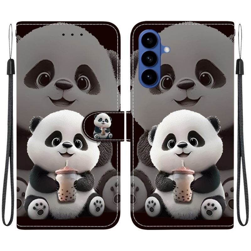 Bőrtok Samsung Galaxy S26 Kis Panda