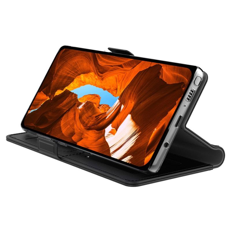 Bőrtok Samsung Galaxy S26 Kivehető Kártyatartó Tükörrel