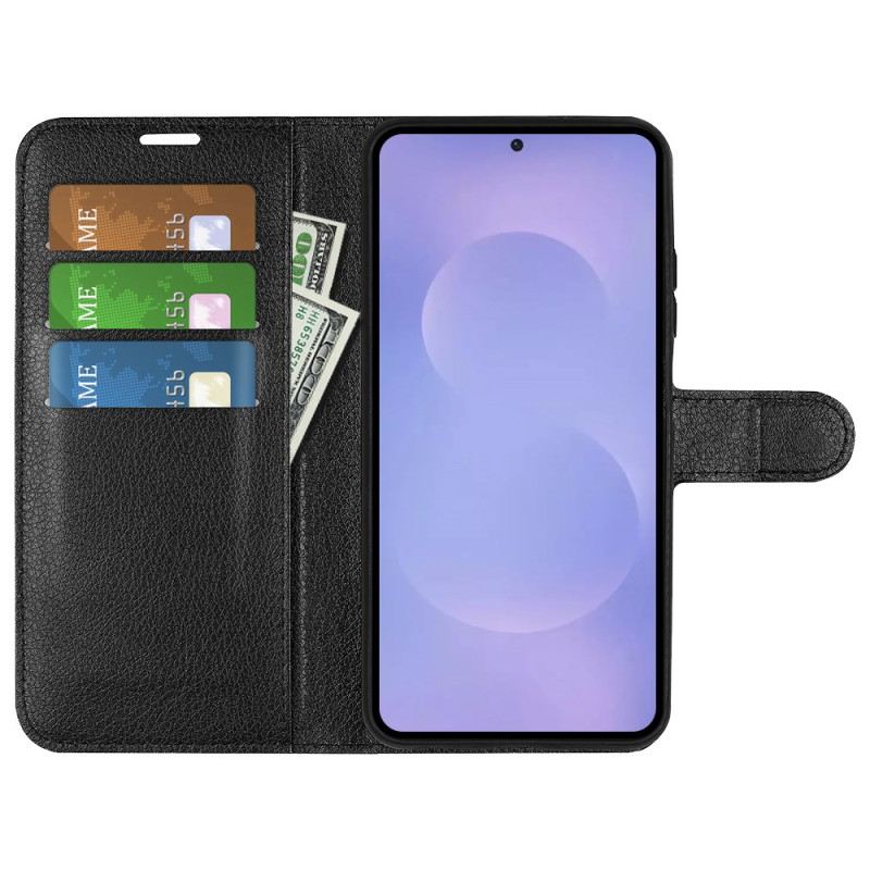 Bőrtok Samsung Galaxy S26 Licsi Műbőr