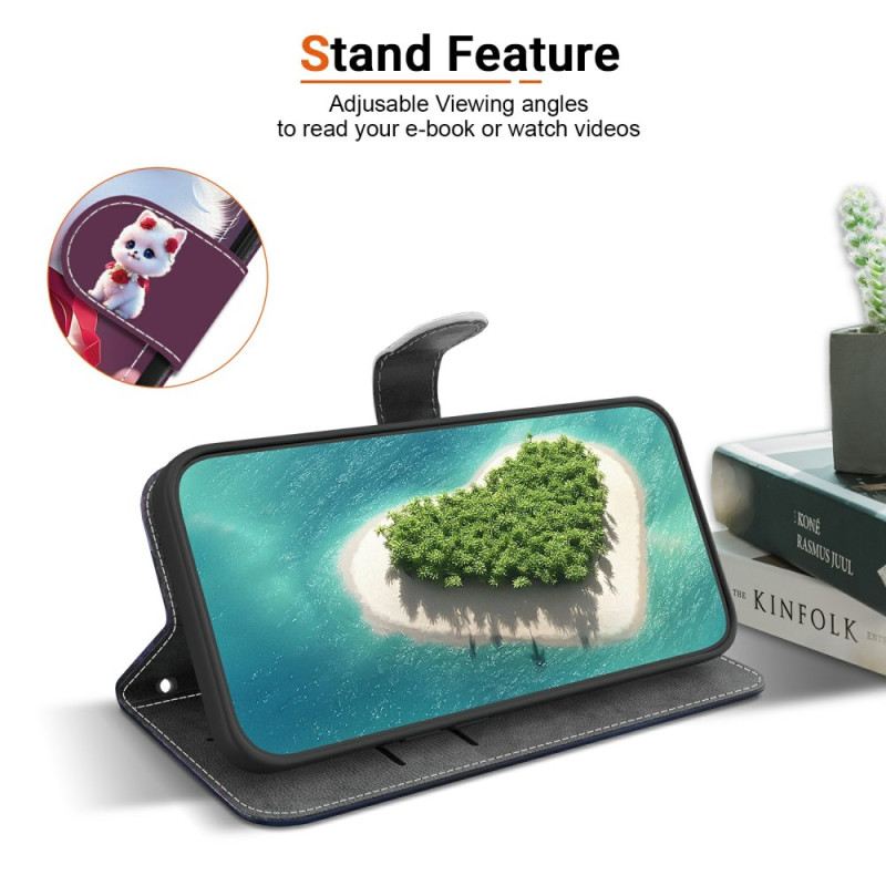 Bőrtok Samsung Galaxy S26 Macska És Rózsák