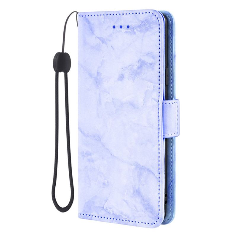 Bőrtok Samsung Galaxy S26 Márványminta És Dupla Csat
