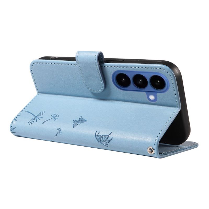 Bőrtok Samsung Galaxy S26 Pitypangmintás Szíj