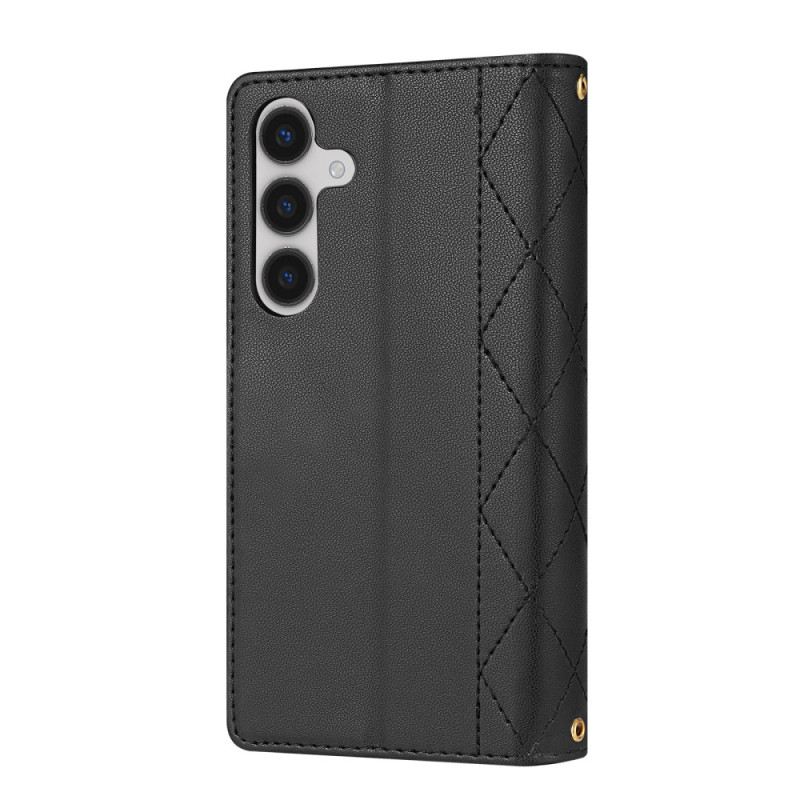 Bőrtok Samsung Galaxy S26 Steppelt Állítható Vállpánttal