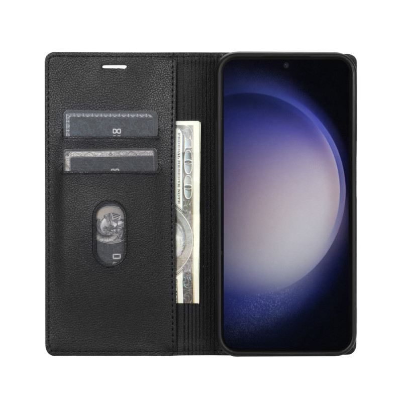 Fliptok Samsung Galaxy S26 Bőrhatású Mágneses Záródás