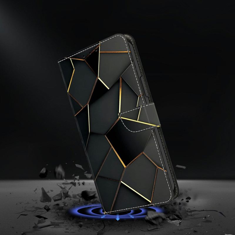 Fliptok Samsung Galaxy S26 Fekete És Arany Szegélyek