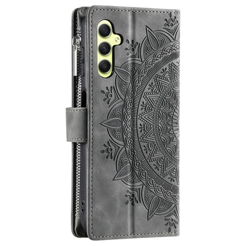 Fliptok Samsung Galaxy S26 Mandala Velúr Hatású Pénztárca