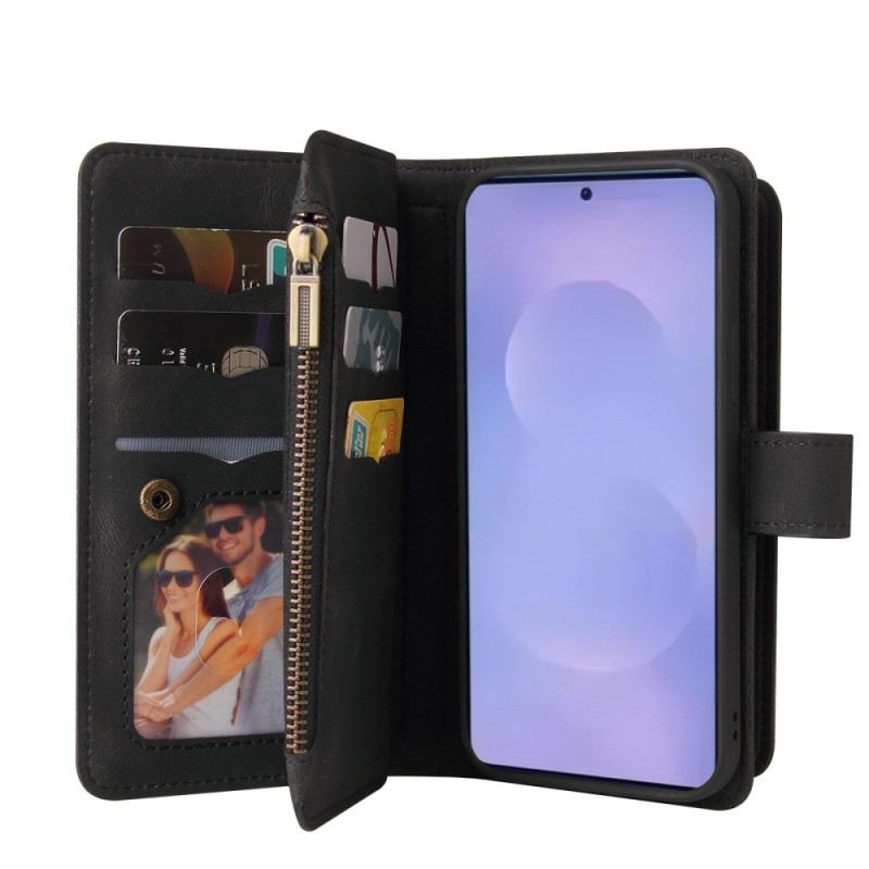 Fliptok Samsung Galaxy S26 Pénztárca 15 Kártyatartó Rekesszel És Pánttal