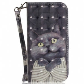 Fliptok Samsung Galaxy S26 Szürke Macska Nyakpánt