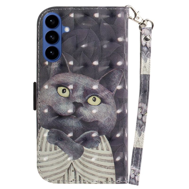 Fliptok Samsung Galaxy S26 Szürke Macska Nyakpánt