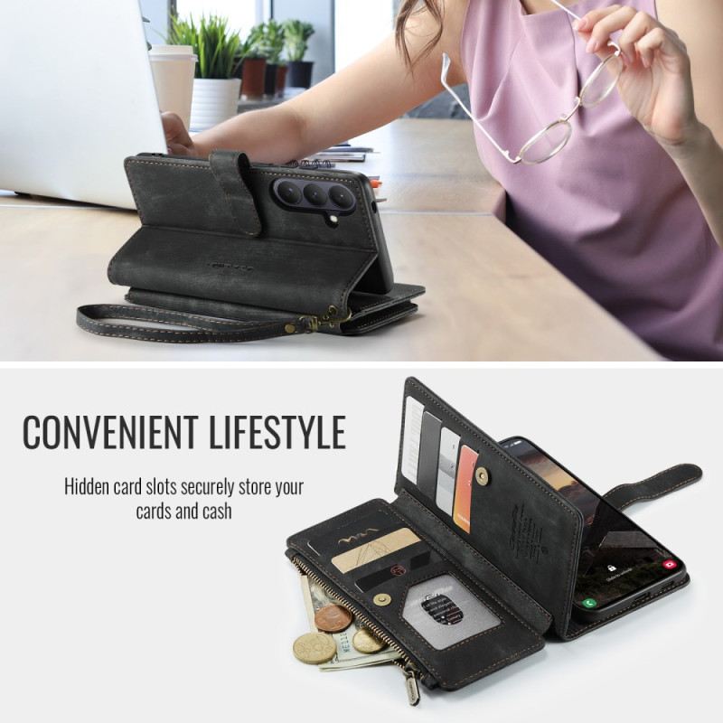 Kinyitható Tokok Samsung Galaxy S26 Caseme Velúr Hatású