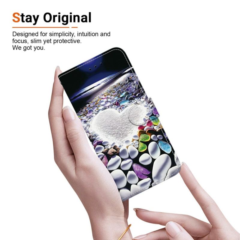 Kinyitható Tokok Samsung Galaxy S26 Fehér Szív