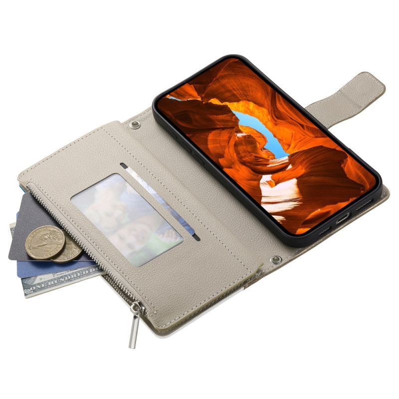 Kinyitható Tokok Samsung Galaxy S26 Kétszínű Pénztárca Pántokkal