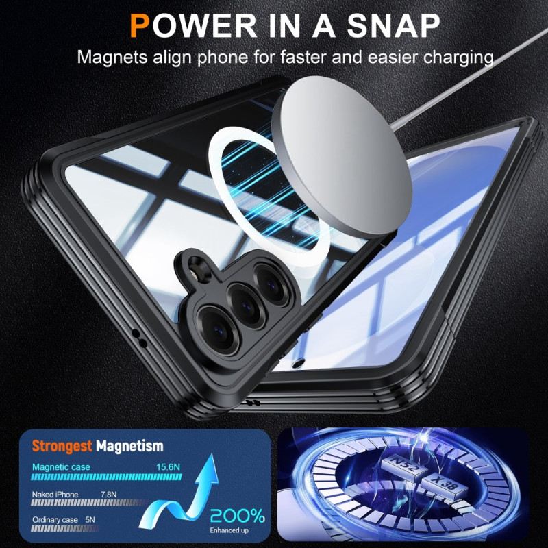 Mobiltelefon Tokok Samsung Galaxy S26 Mágneses Edzett Üveg Védőfóliával