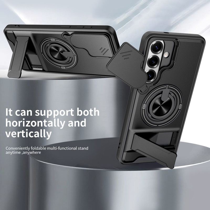 Mobiltelefon Tokok Samsung Galaxy S26 Mágneses Összecsukható Gyűrűtartó És Kameravédő