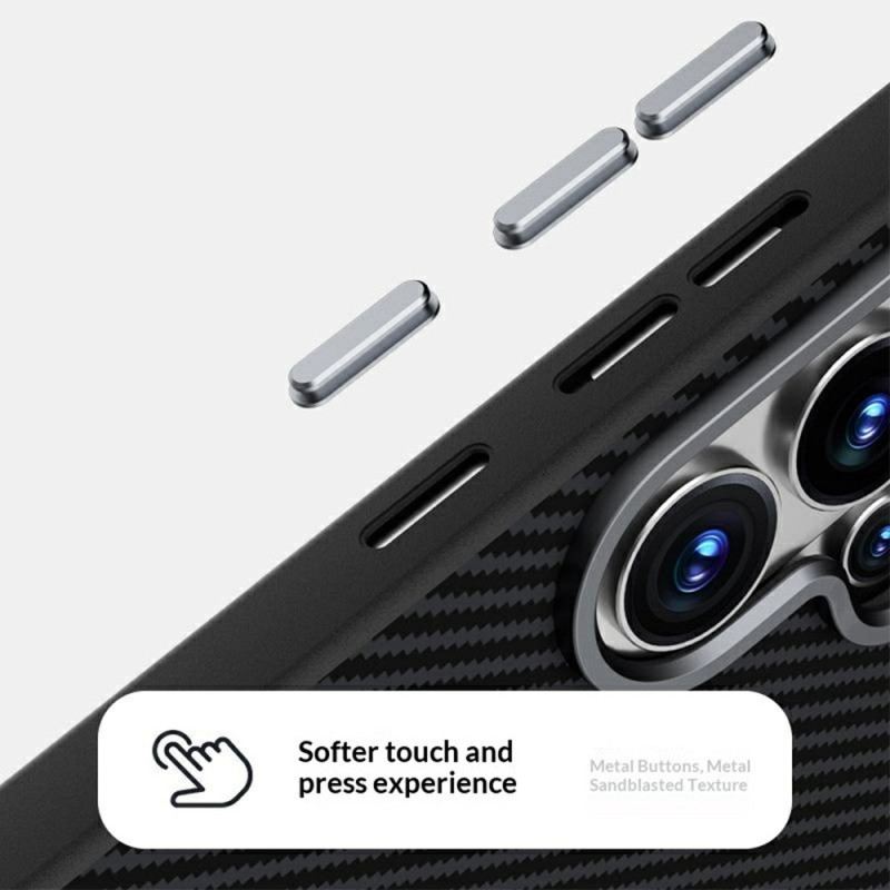 Tok Samsung Galaxy S26 Abeel Szénszálas Textúrájú Mágneses
