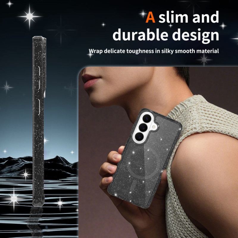 Tok Samsung Galaxy S26 Csillámos Mágneses Pénztárca