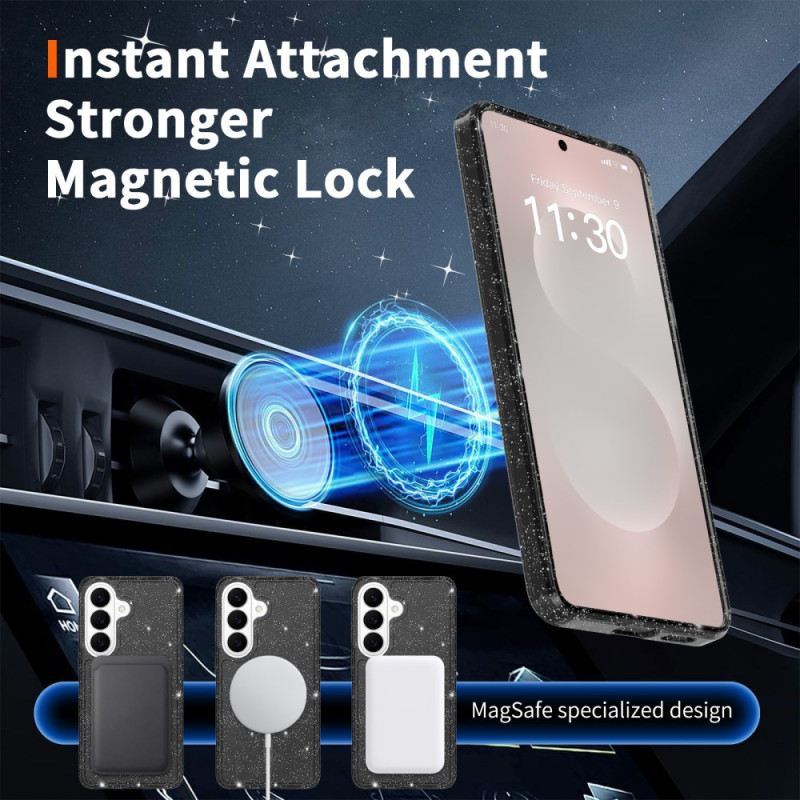 Tok Samsung Galaxy S26 Csillámos Mágneses Pénztárca