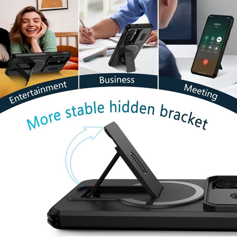 Tok Samsung Galaxy S26 Csúszó Mágneses Kihajtható Állvány És Kameravédő