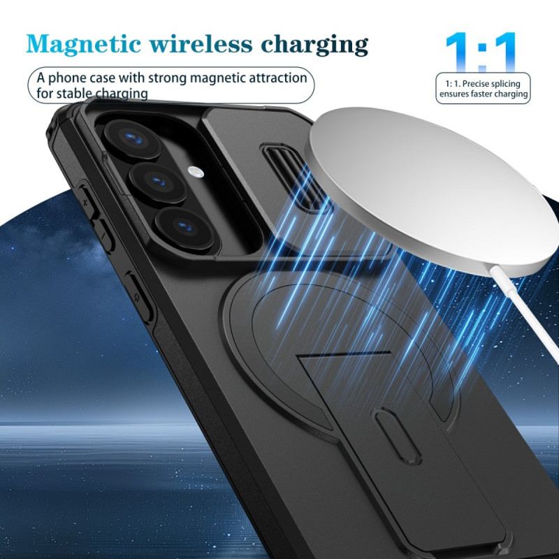 Tok Samsung Galaxy S26 Csúszó Mágneses Kihajtható Állvány És Kameravédő