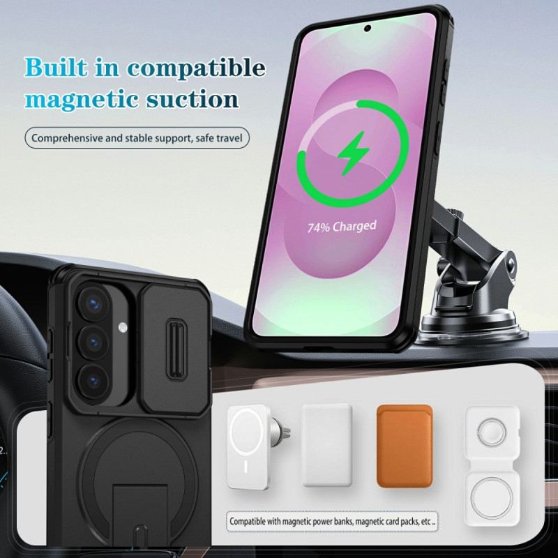 Tok Samsung Galaxy S26 Csúszó Mágneses Kihajtható Állvány És Kameravédő