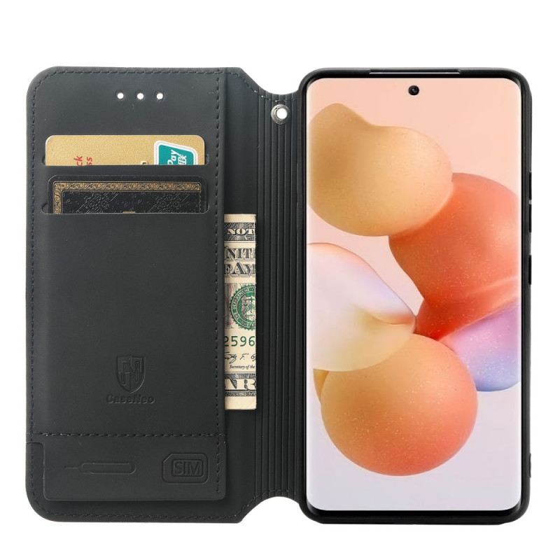 Fliptok Xiaomi 12 / 12X Bőrtok Caseno Rfid Kialakítás