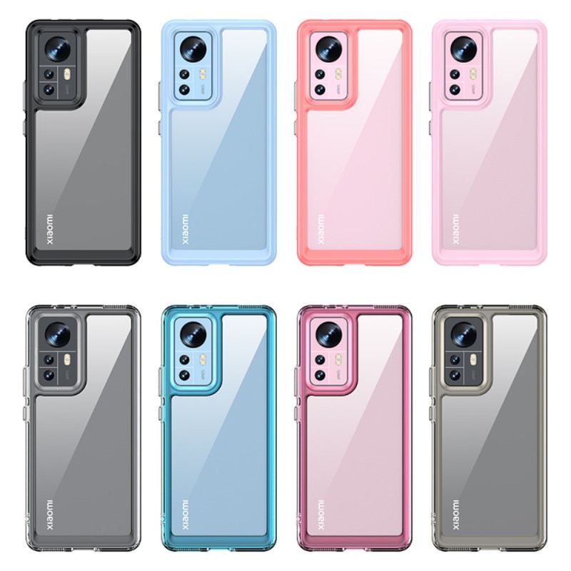 Tok Xiaomi 12 / 12X Átlátszó Színes Kontúrokkal