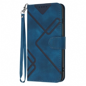 Bőrtok Google Pixel 10 / 10 Pro Geometrikus Vonalak És Pánt