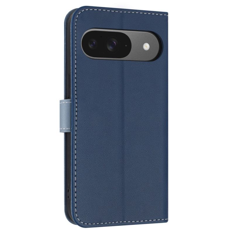 Bőrtok Google Pixel 10 / 10 Pro Kétszínű Nyakpánttal