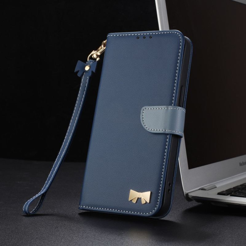 Bőrtok Google Pixel 10 / 10 Pro Kétszínű Nyakpánttal