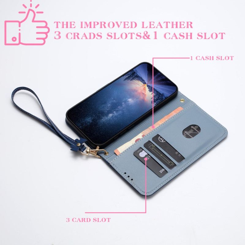 Bőrtok Google Pixel 10 / 10 Pro Kétszínű Nyakpánttal