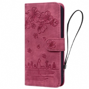 Bőrtok Google Pixel 10 / 10 Pro Macskajelenet