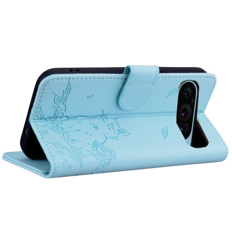 Bőrtok Google Pixel 10 / 10 Pro Macskaminta