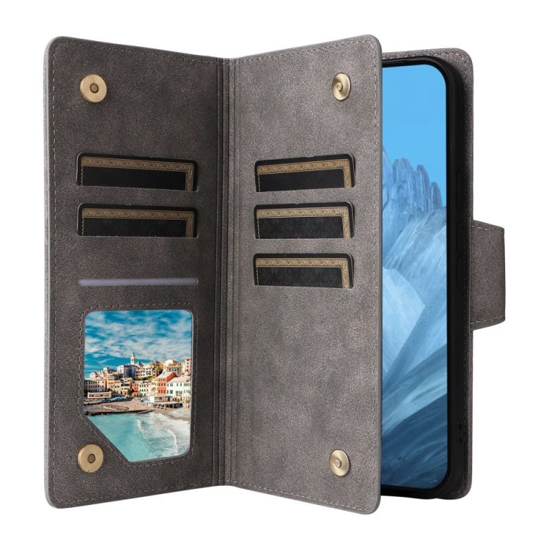 Bőrtok Google Pixel 10 / 10 Pro Velúrhatású Pénztárca